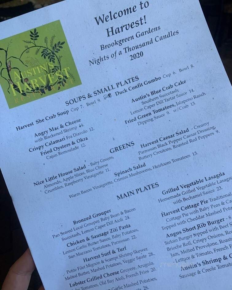 Austin's Cabana Cafe - Pawleys Island, SC menu_pic