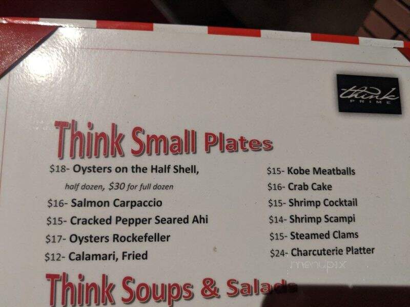Think Prime Steakhouse - Rancho Palos Verdes, CA menu_pic