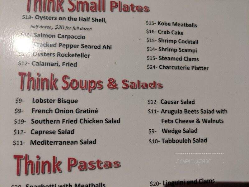 Think Prime Steakhouse - Rancho Palos Verdes, CA menu_pic