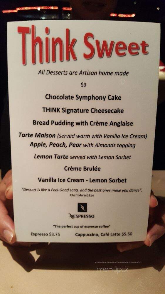 Think Prime Steakhouse - Rancho Palos Verdes, CA menu_pic