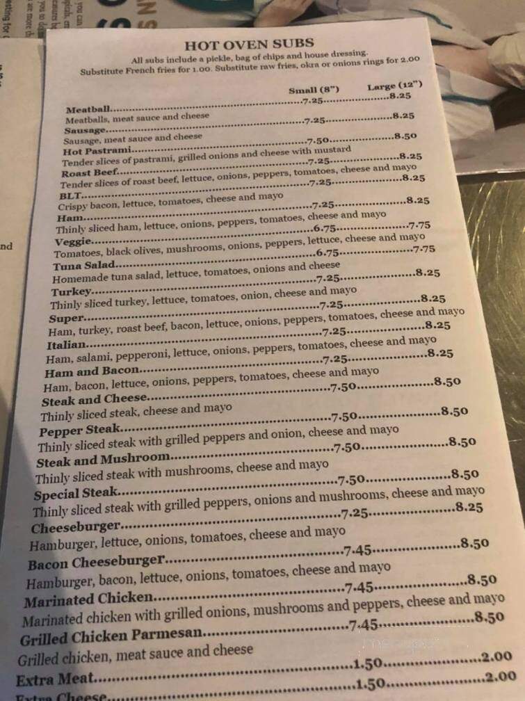 Sophia's Pizzeria - Hartsville, SC menu_pic