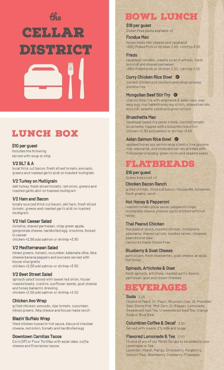 Cellar District - Fond du Lac, WI menu_pic