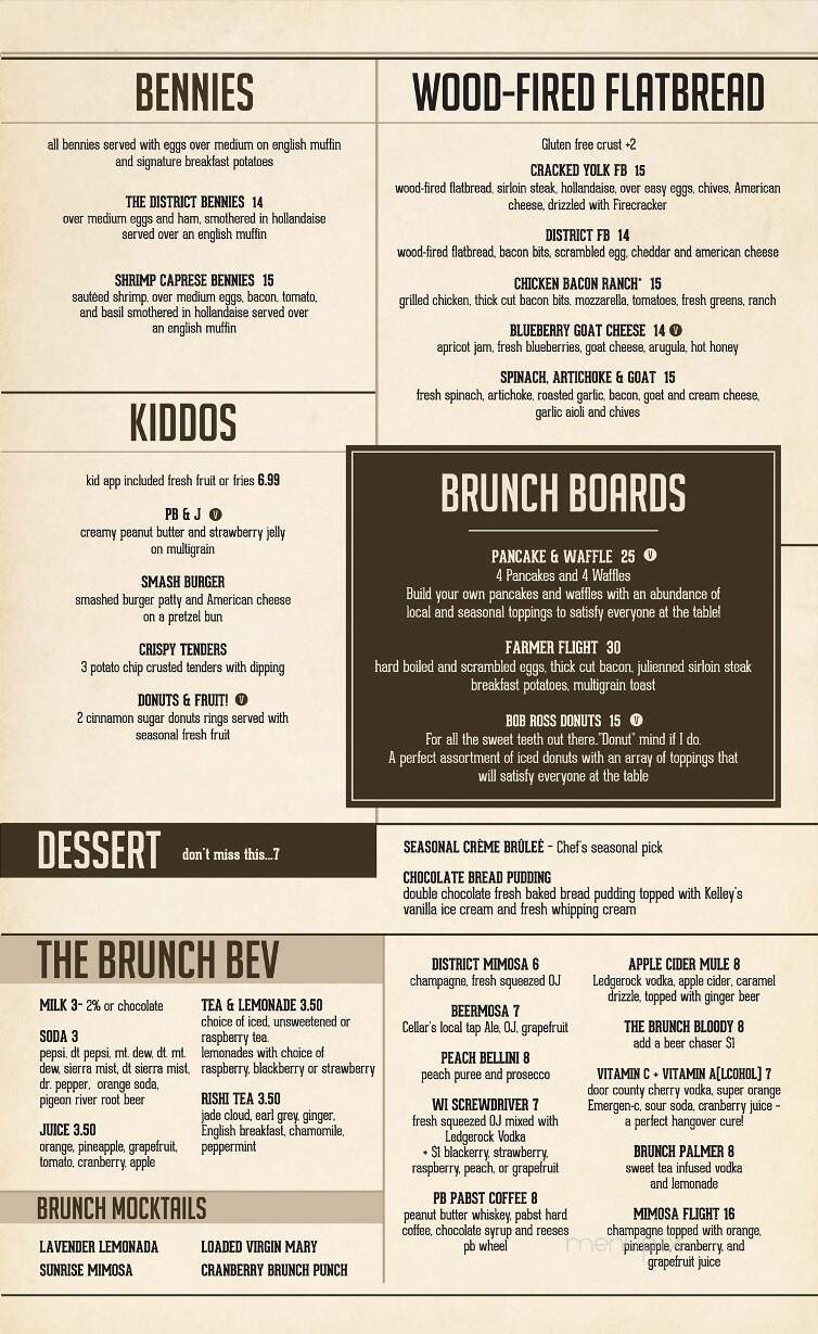 Cellar District - Fond du Lac, WI menu_pic