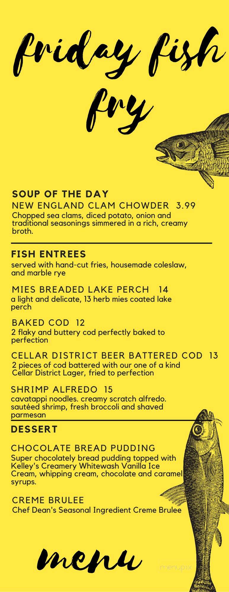 Cellar District - Fond du Lac, WI menu_pic
