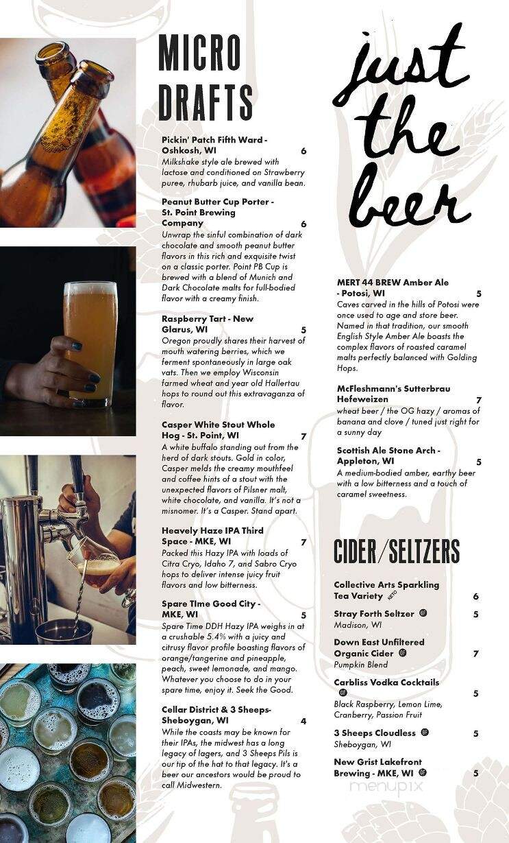 Cellar District - Fond du Lac, WI menu_pic