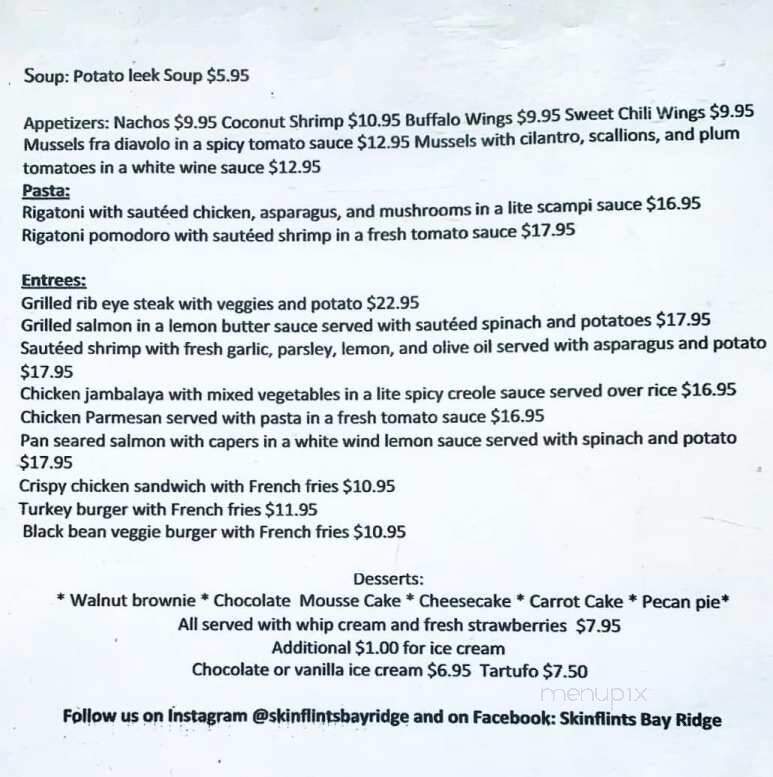 Skinflints Restaurant - Brooklyn, NY menu_pic