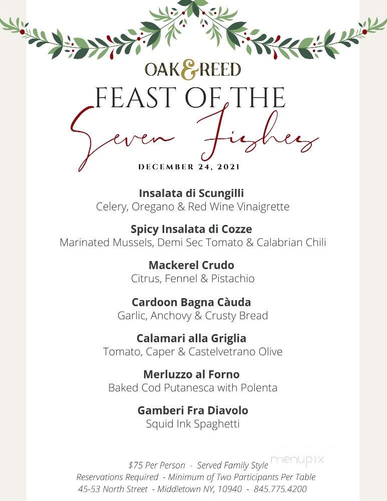 Oak & Reed - Middletown, NY menu_pic