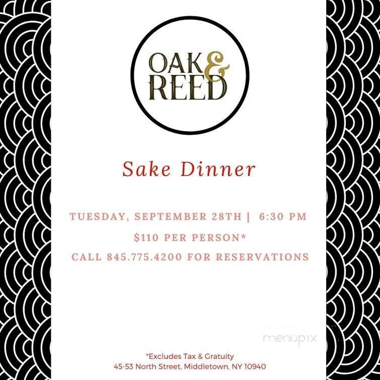 Oak & Reed - Middletown, NY menu_pic