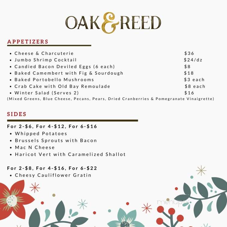 Oak & Reed - Middletown, NY menu_pic