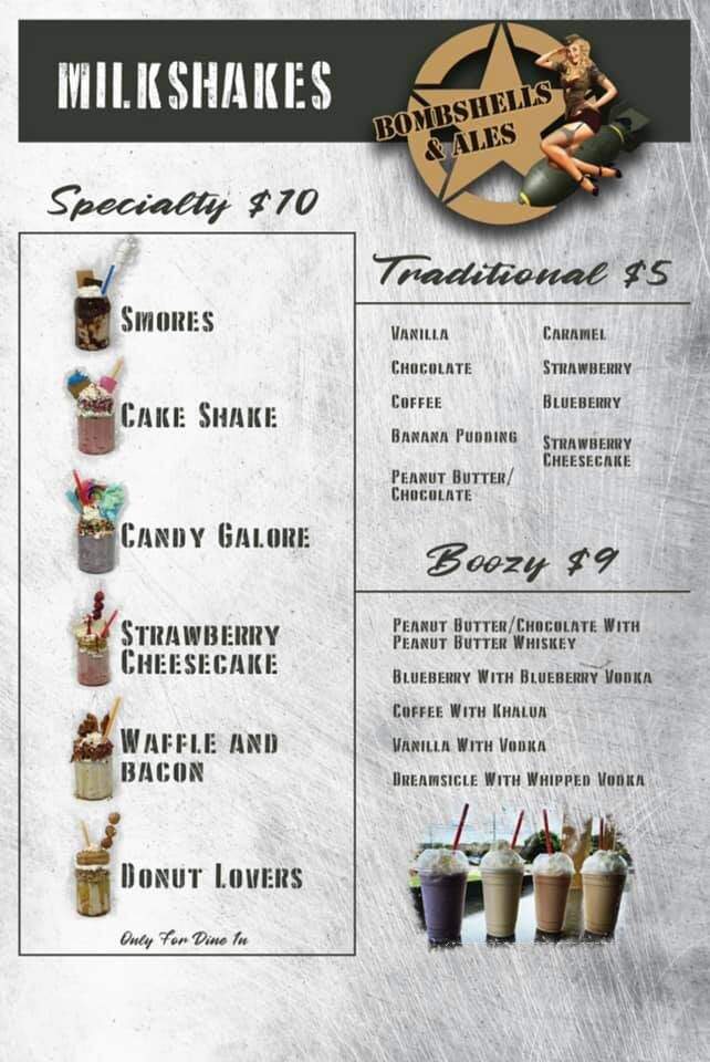 Bombshells & Ales - Ashland, KY menu_pic