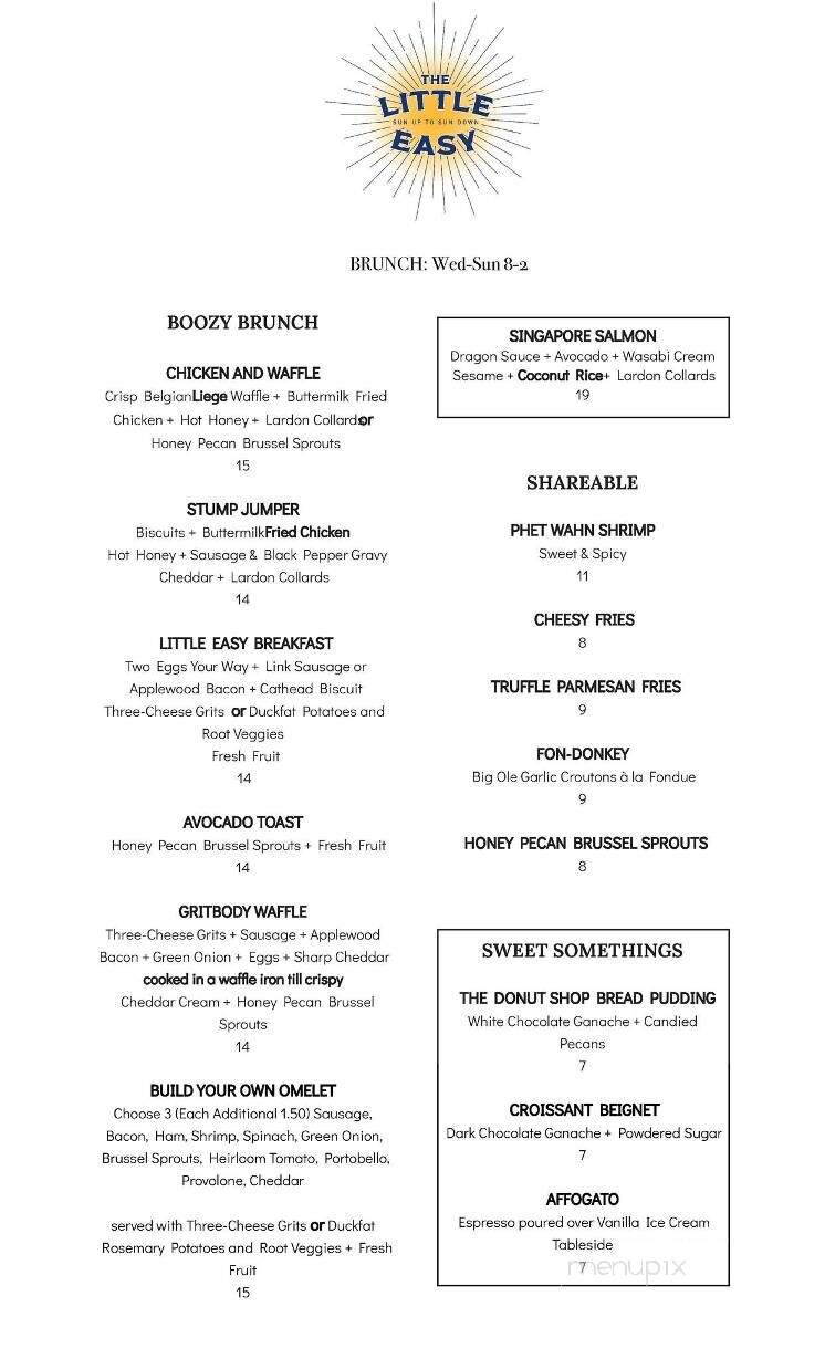 The Little Easy Cafe - Natchez, MS menu_pic
