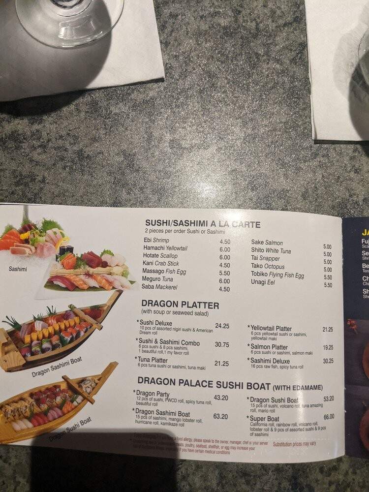 Dragon Palace - Coventry, RI menu_pic