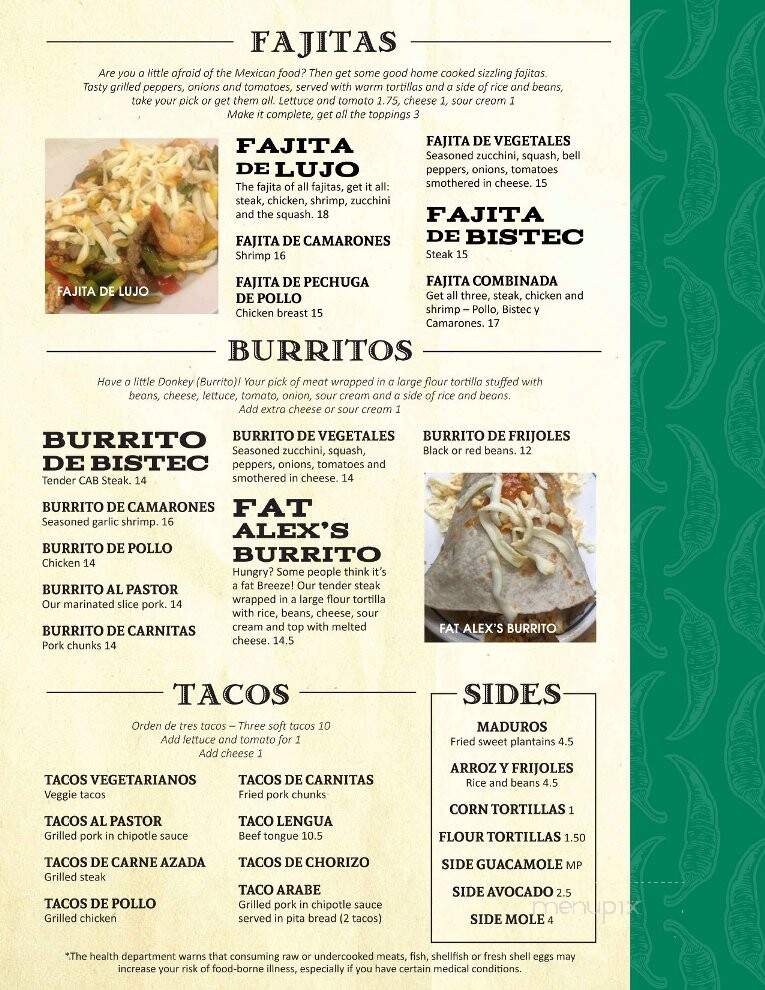 La Esperanza Restaurant - Lindenwold, NJ menu_pic