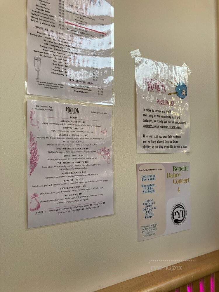 Matilda Coffee House & Kitchen - Rochester, NY menu_pic