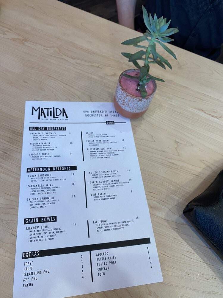 Matilda Coffee House & Kitchen - Rochester, NY menu_pic