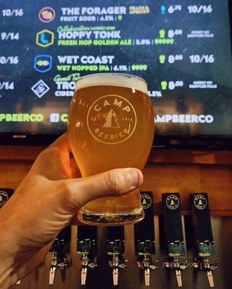 Camp Beer Co - Langley, BC menu_pic