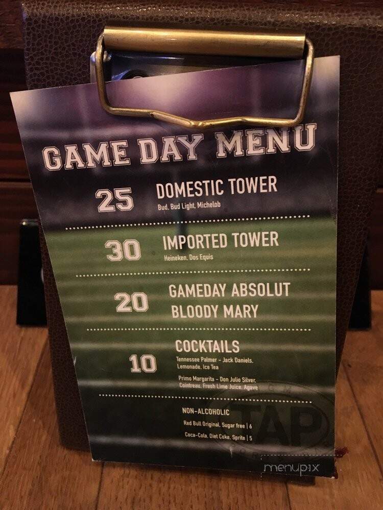 TAP Sports Bar - National Harbor, MD menu_pic