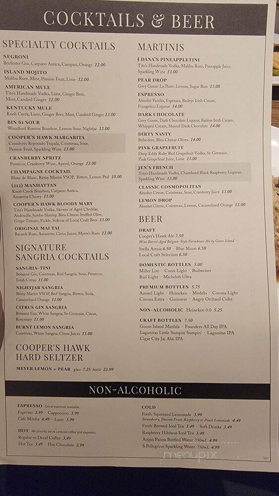 Cooper's Hawk Winery & Restaurants - Avon, IN menu_pic