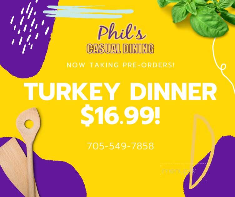 Phil's Family Restaurant - Penetanguishene, ON menu_pic