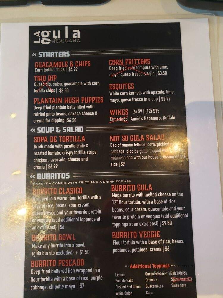 La Gula Mexicana - Germantown, MD menu_pic