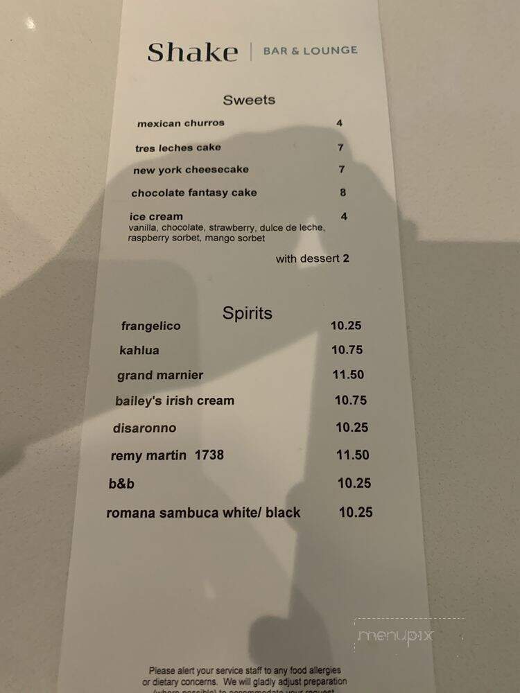 Shake | Bar and Lounge - San Diego, CA menu_pic