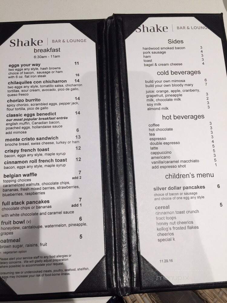 Shake | Bar and Lounge - San Diego, CA menu_pic