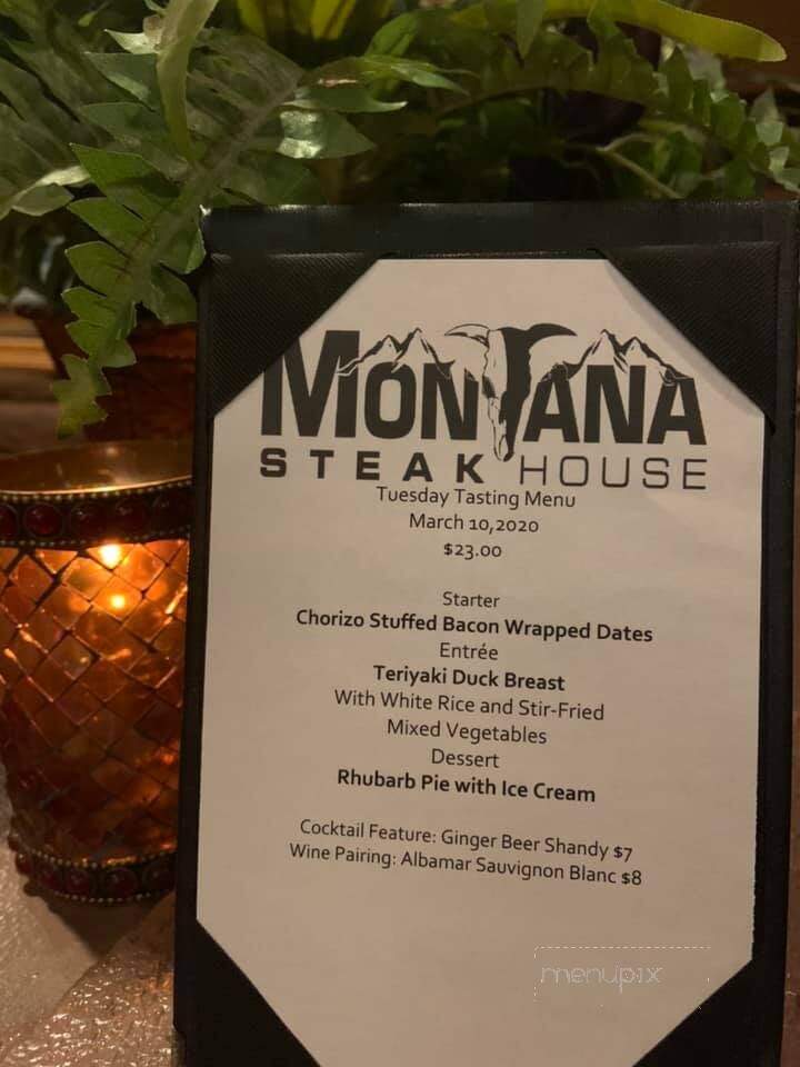 Montana Steak House - Lake Havasu City, AZ menu_pic