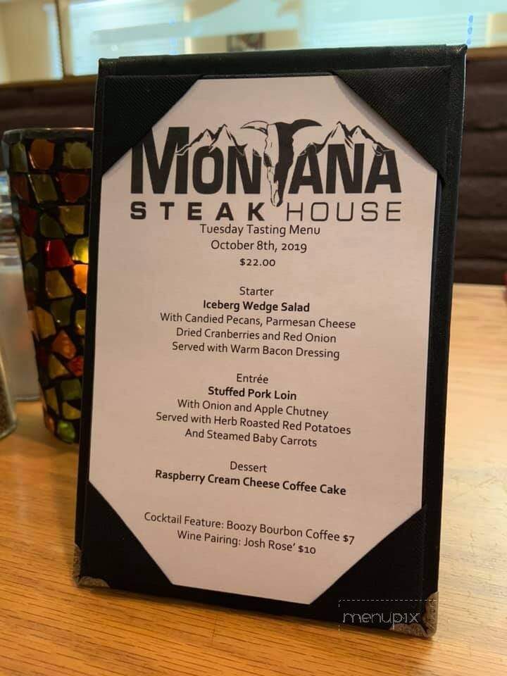 Montana Steak House - Lake Havasu City, AZ menu_pic