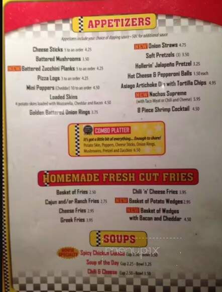 Cab - Erie, PA menu_pic
