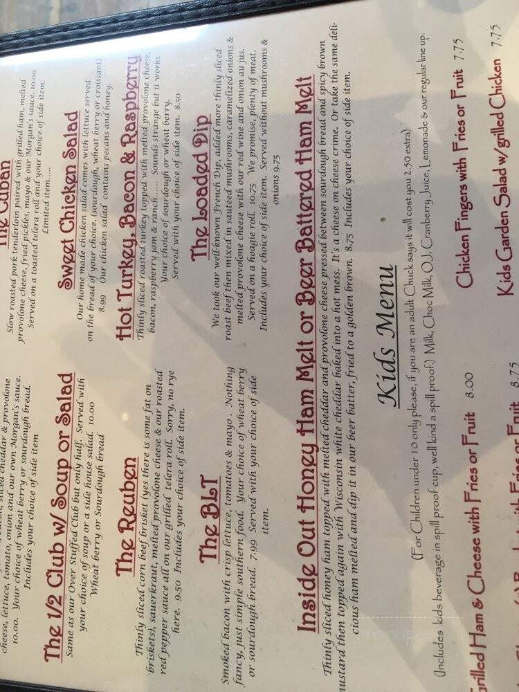 Morgan's Tavern & Grill - New Bern, NC menu_pic