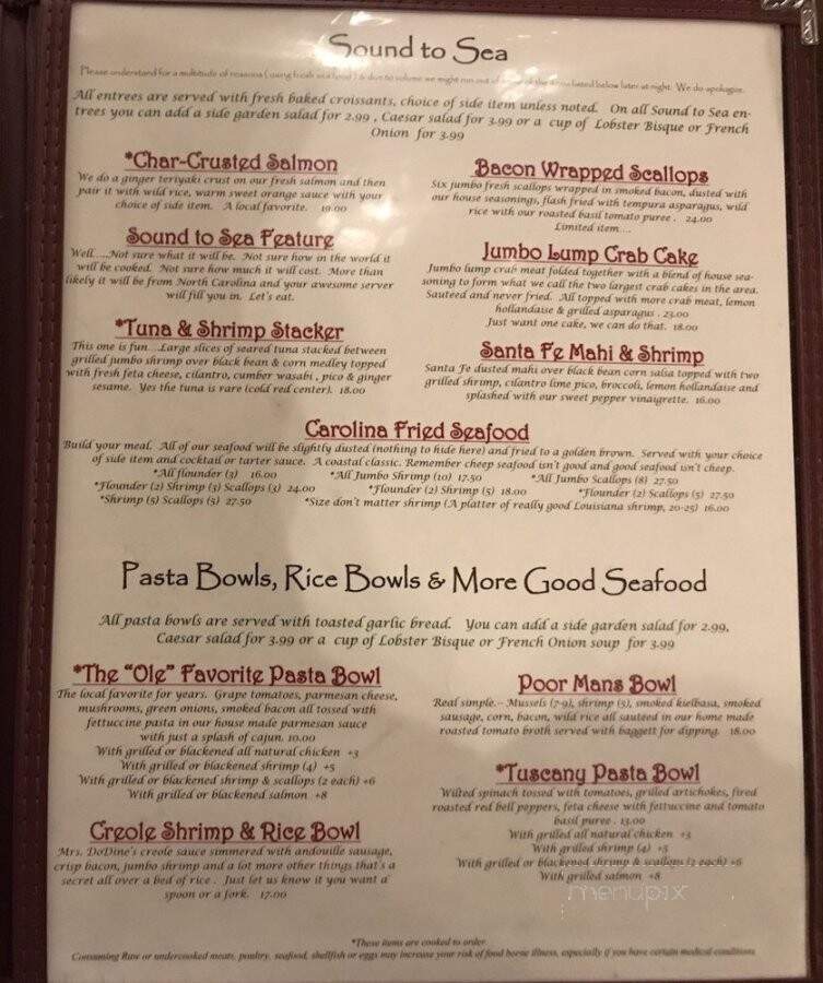 Morgan's Tavern & Grill - New Bern, NC menu_pic