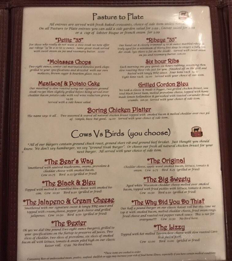 Morgan's Tavern & Grill - New Bern, NC menu_pic