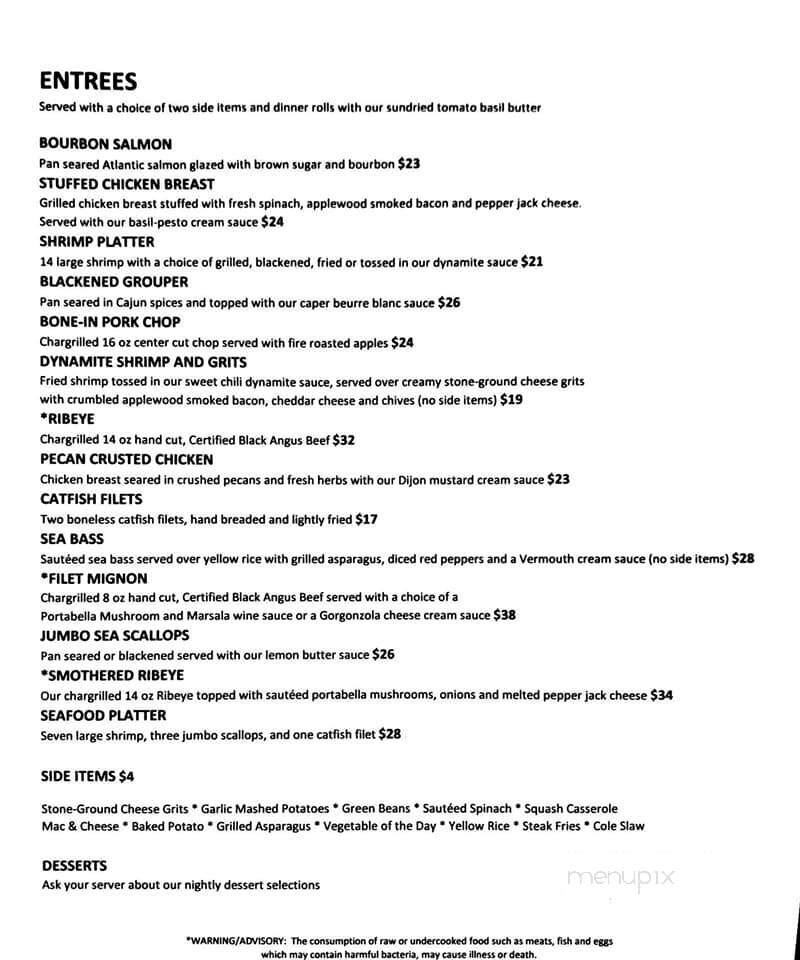 The Reel Grill - Milledgeville, GA menu_pic