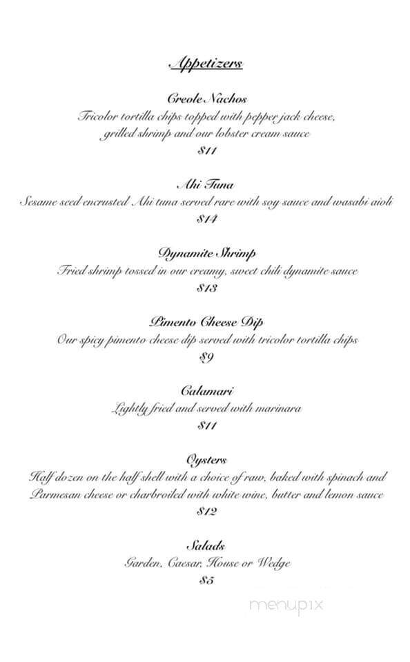 The Reel Grill - Milledgeville, GA menu_pic