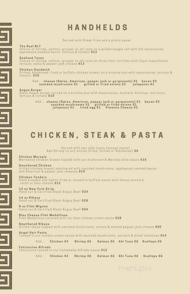 The Reel Grill - Milledgeville, GA menu_pic