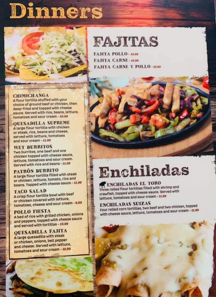 El Toro Mexican Restaurant - Cranberry, PA menu_pic