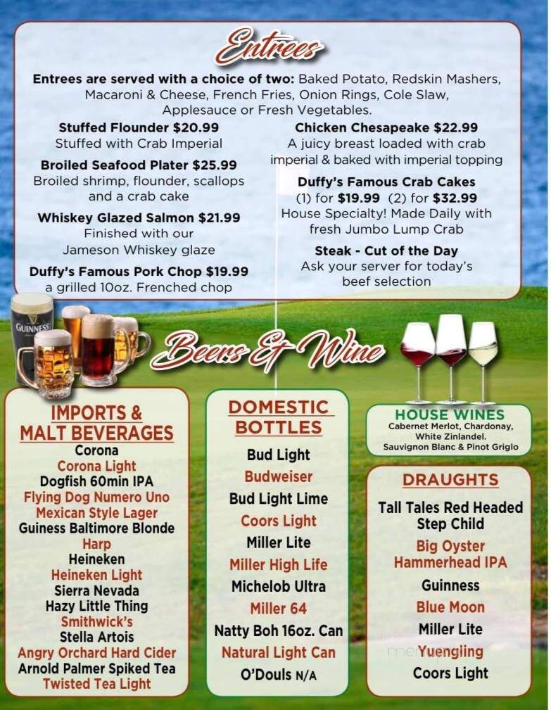 Duffy's Tavern - Ocean City, MD menu_pic