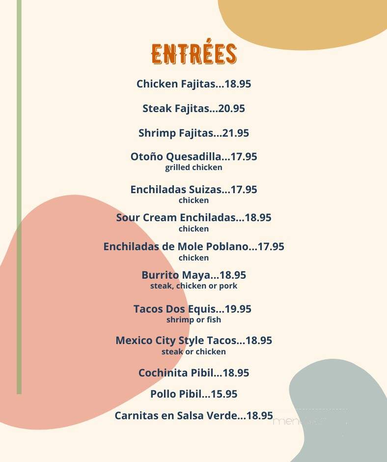 Cafe Maya - Wappingers Falls, NY menu_pic