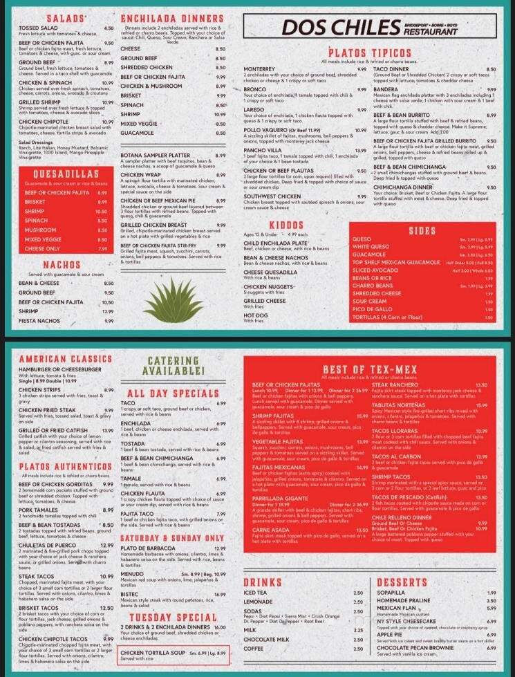 Dos Chiles Grandes - Boyd, TX menu_pic