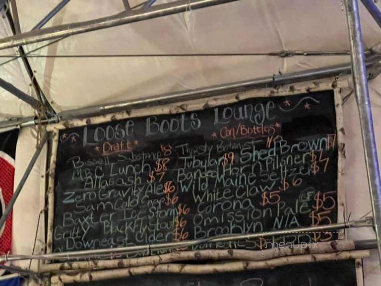 Loose Boots Lounge - Greenwood, ME menu_pic