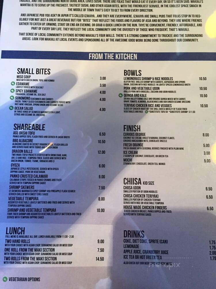 MakiAli - Truckee, CA menu_pic