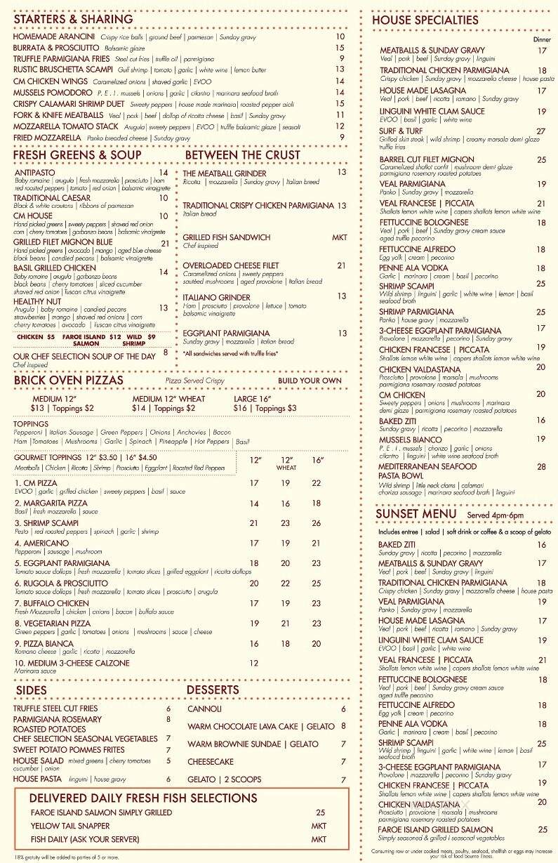 Cucina Moderna - Boynton Beach, FL menu_pic