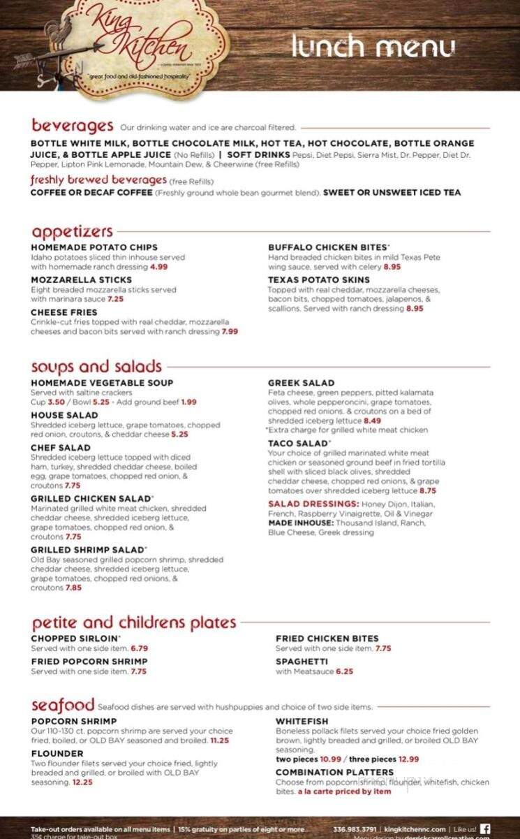 King Kitchen - King, NC menu_pic
