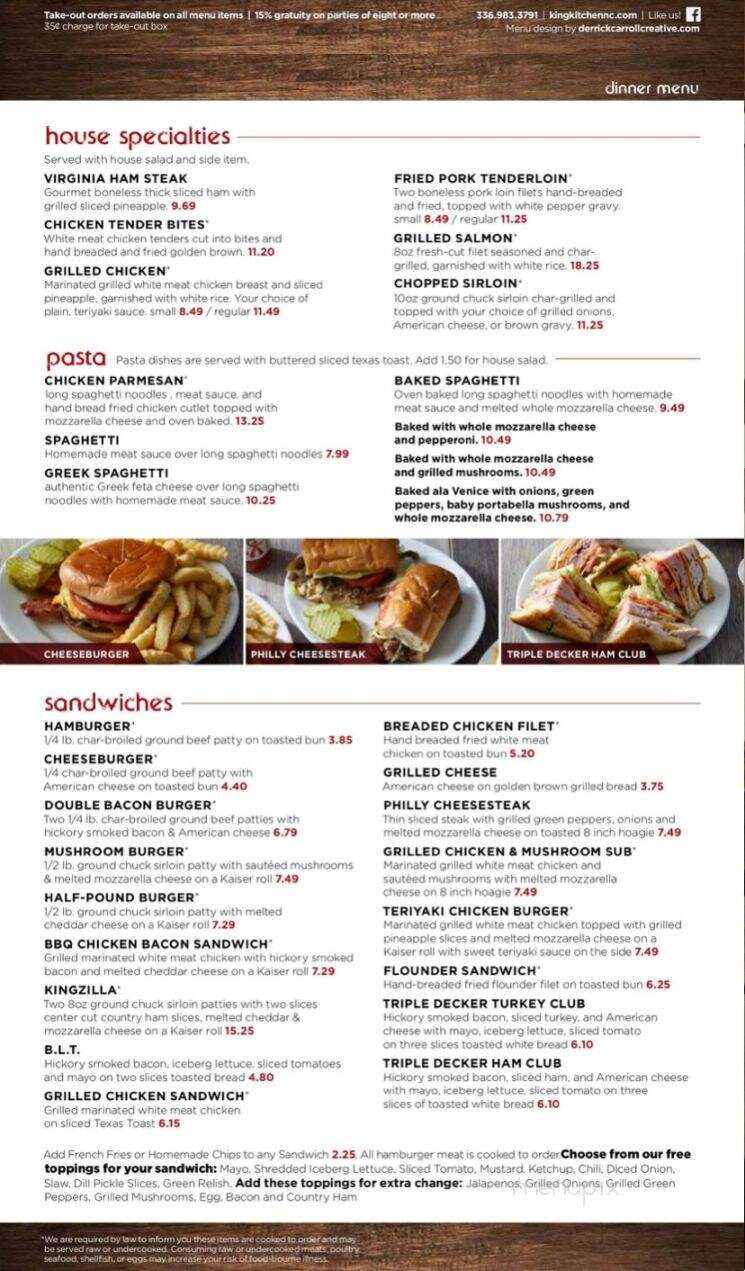King Kitchen - King, NC menu_pic