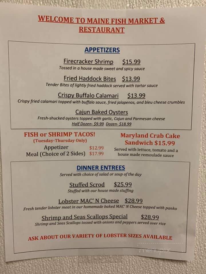 Maine Fish Market & Restaurant - East Windsor, CT