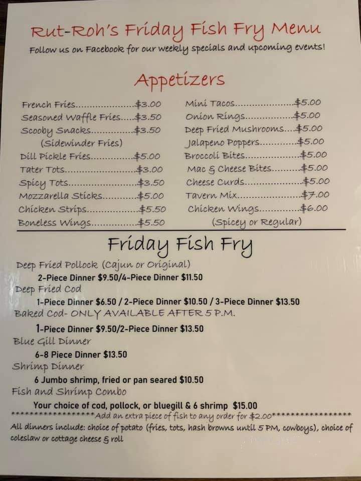 Fayette Saloon - Darlington, WI menu_pic