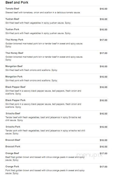 Chopsticks Asian Bistro - Littleton, CO menu_pic