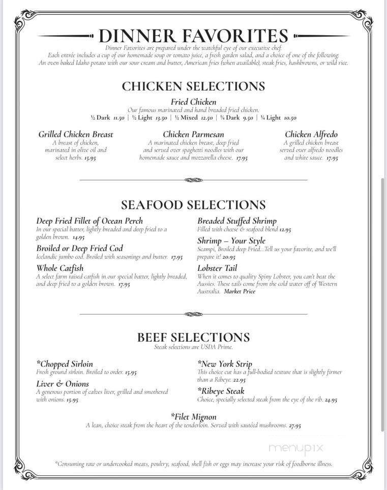 Pines Restaurant - Streator, IL menu_pic