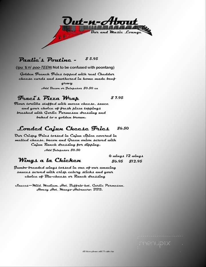 Out-n-About Bar - Dundee, FL menu_pic
