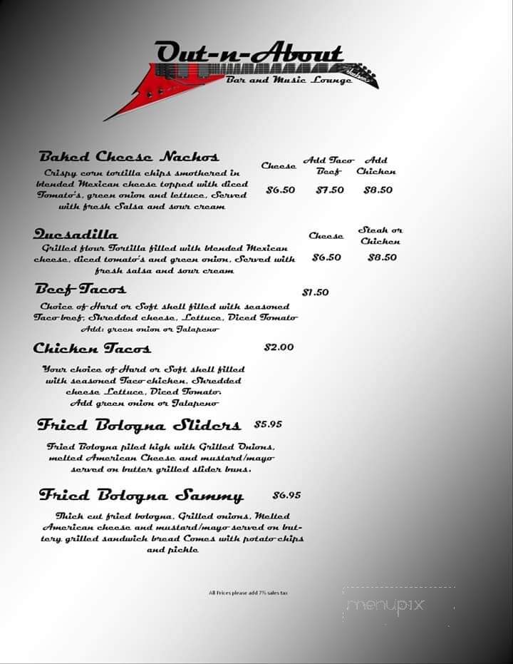 Out-n-About Bar - Dundee, FL menu_pic